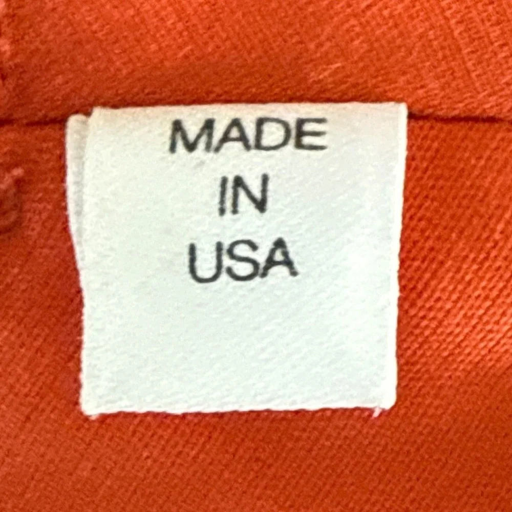 Derek Lam 10 Crosby Orange Cotton Blend Cuffed Shorts Womens‎ Size 10 Chic